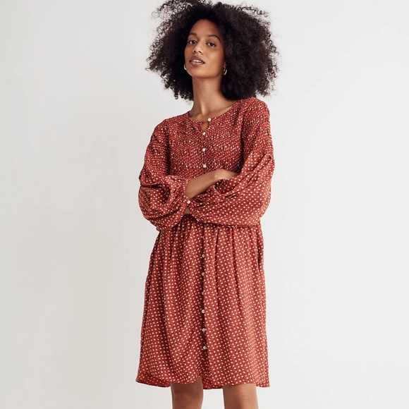Madewell Dresses & Skirts - Madewell button front mini dress in tiny daisy